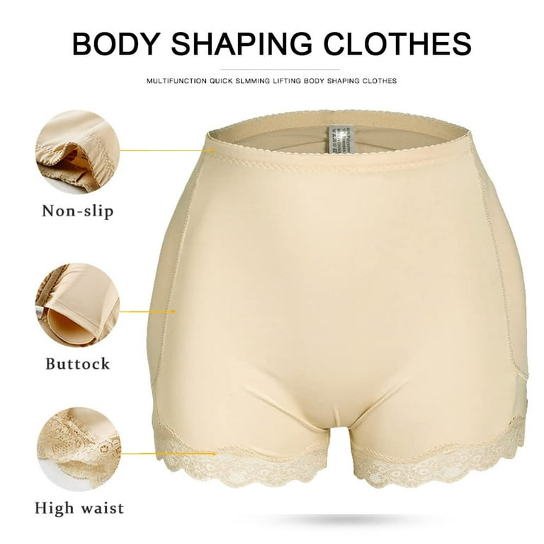 Women's Butt Lifter Waist Enhancer Shapewear with 4 Removable Hip Pads Lace Underwear  Butt Push Up Hip Enhancer Panties Tummy Control 