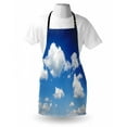 thumbnail image 4 of Blue Sky Apron, Fluffy Cloudscape in Irregular Shapes Clear Weather Daylight, Unisex Kitchen Bib with Adjustable Neck for Cooking Gardening, Adult Size, Cobalt Blue Sky Blue, by Ambesonne, 4 of 4