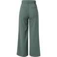thumbnail image 5 of Commuting Work Wide Leg Pant for Women with Pocket Versatile Solid Color High Waist Pants Casual Loose Straight Leg Pants, 5 of 6