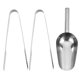 thumbnail image 1 of Cuchara para hielo y pinzas para hielo (paquete de 3), pinzas para servir de acero inoxidable y cuchara para comida para cubo de hielo, barra, 1 of 5