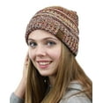 thumbnail image 1 of Trendy Warm Chunky Soft Stretch Cable Knit Slouchy Beanie Skully HAT20A-Metallic Gold Mix, 1 of 3