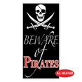 thumbnail image 4 of Party Central Club Pack of 12 Black Nautical 'Beware of Pirates' Halloween Door Covers 5', 4 of 5