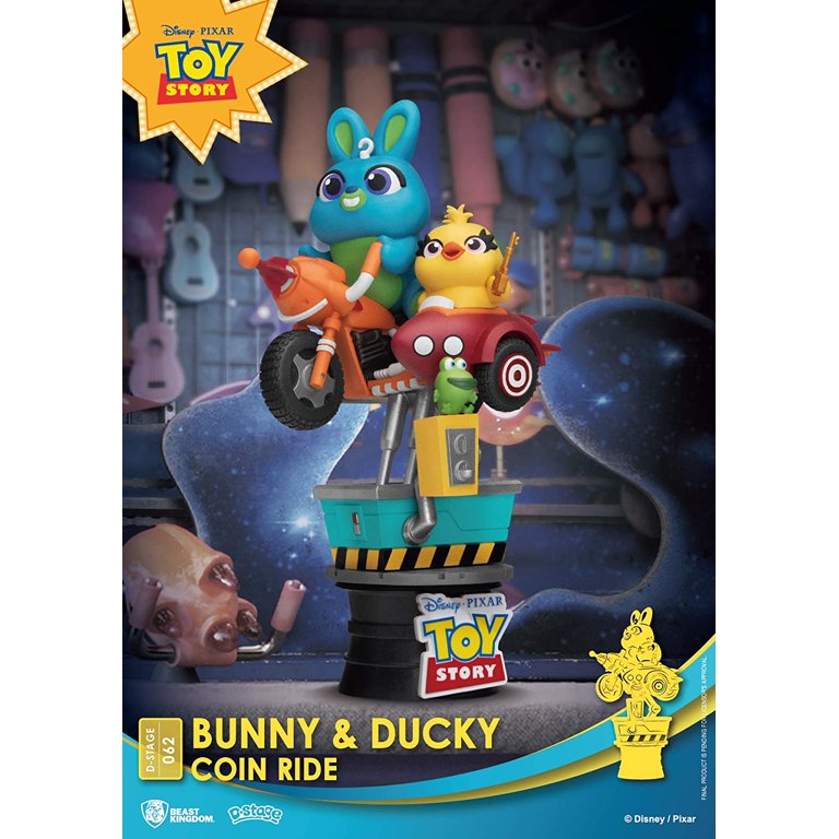 Pixar D Stage Bunny Ducky Coin Ride Diorama Statue