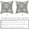 thumbnail image 5 of Red White Snowflakes Winter Christmas Pillow Covers 18x18 Set of 2 Xmas Snow Holiday Decoration Print Decorative Outdoor Pillowcases Seasonal Farmhouse Throw Cushion Case Decor for Couch Sofa Bed, 5 of 6