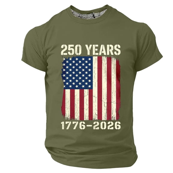 Tiijoy Boys America's 250th Independence Day T-Shirt Summer Short Sleeve Tee, Sizes 2-13