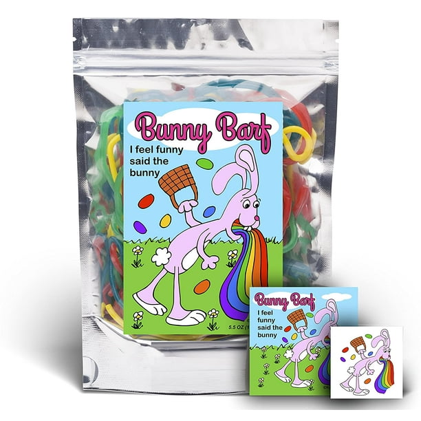 Bunny Barf Rainbow Lace Licorice Funny Unique Easter Basket Stuffer