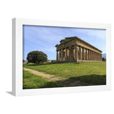 Temple of Neptune, 450 Bc, Largest and Best Preserved Greek Temple at Paestum, Campania, Italy Framed Print Wall Art By Eleanor (Best Black Greek Paraphernalia)