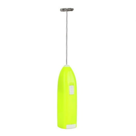 

Electric Handheld Milks Frother Hand Matcha Whisk Drink Mixer Stainless Steel with Spring Spiral Foamer Kitchen Yellow
