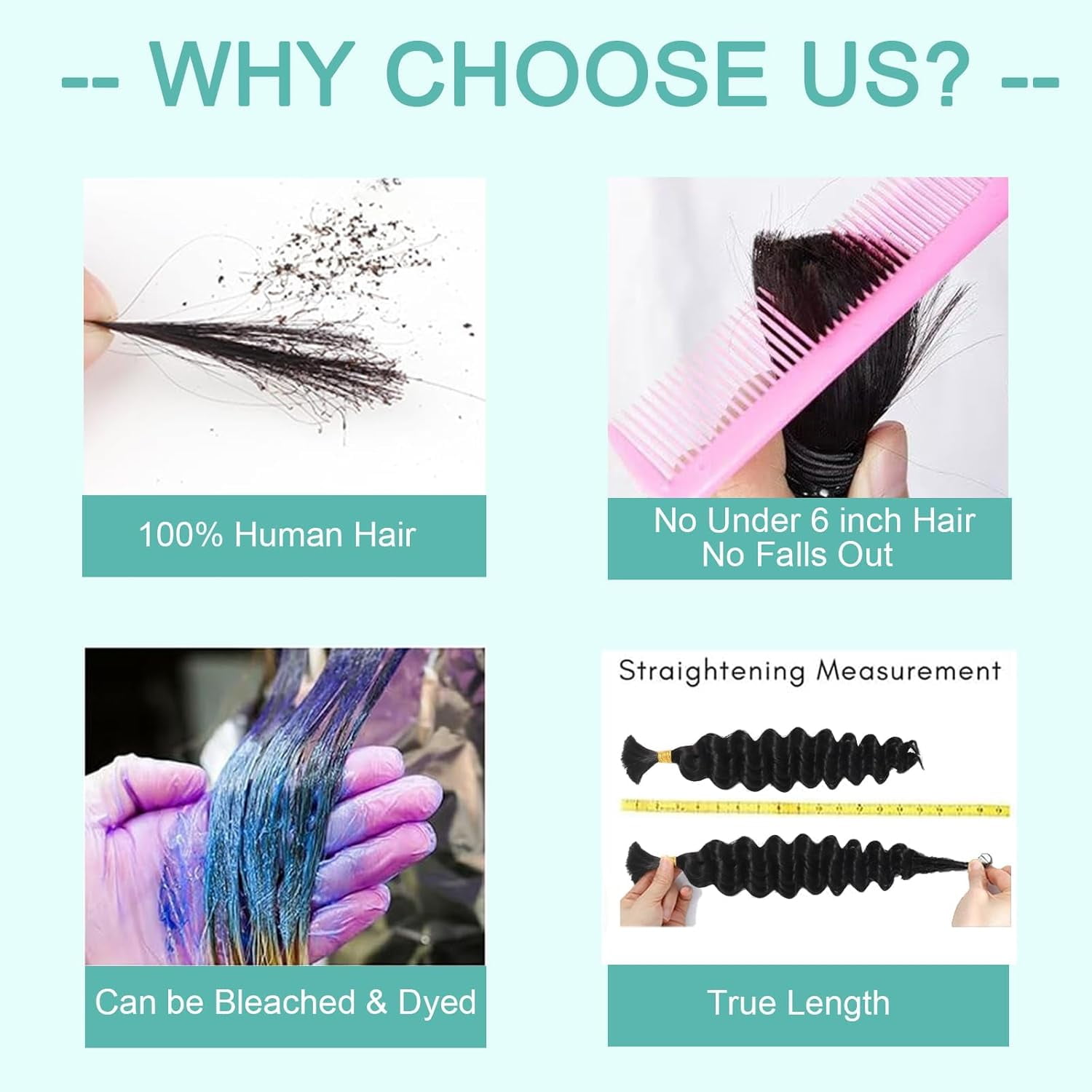 Human Braiding Hair for Boho Braids Human 110g 14 Inch Curly Boho Hair for Braiding Knotless 12A Deep Wave Bulk Bohemian 3 Bundles/Pack Chocolate Brown