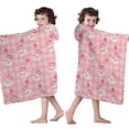 thumbnail image 4 of Strawberry Plants Fruit Milk Box Checkered Hooded Bath Towel，50"x30" for Ages 3 To 12 Kids, Quick Dry Lightweight Soft Microfiber Hood Beach Towel Cover Up for Kids, 4 of 7