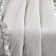 thumbnail image 3 of Lush Decor Ella Shabby Chic Ruffle Lace Throw Light Gray Single 50X60+3, 3 of 11