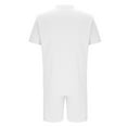 thumbnail image 4 of CHUMUD 2 Piece Sets for Men Button Down Mock Neck Short Sleeve Shirts and Drawstring Shorts Walking Suits Summer Trendy Casual Outfits, 4 of 6