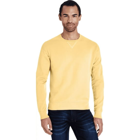 Hanes Comfortwash Garment Dyed Fleece Sweatshirt GDH400 Unisex Butter Scotch M