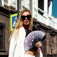 thumbnail image 2 of Hand Fans for Women Foldable, Paper Fans Handheld, Chinese Fan & Japanese Fan for Party, Bamboo Silk Folding Hand Fan for Wedding & Home Decoration, 2 of 6
