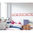 thumbnail image 4 of Concord Wallcoverings Peel and Stick Self Adhesive Kids Wallpaper Border, Princess for Play Room Nursery Room, Pink Yellow Lilac, 15 ft by 5 in 2666, 4 of 5