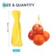 thumbnail image 2 of Paquete de 100 bolsas de malla reutilizables para productos, bolsas de almacenamiento de red lavables de 35 cm, reutilizables para frutas, verduras y mariscos, amarillas, 2 of 5