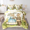 thumbnail image 1 of Erosebridal Easter Rabbit Bedding Sets Twin Size,Floral Eggs Comforter Sets with Sheets,Kids Room Decorative,Reversible,7pcs, 1 of 5