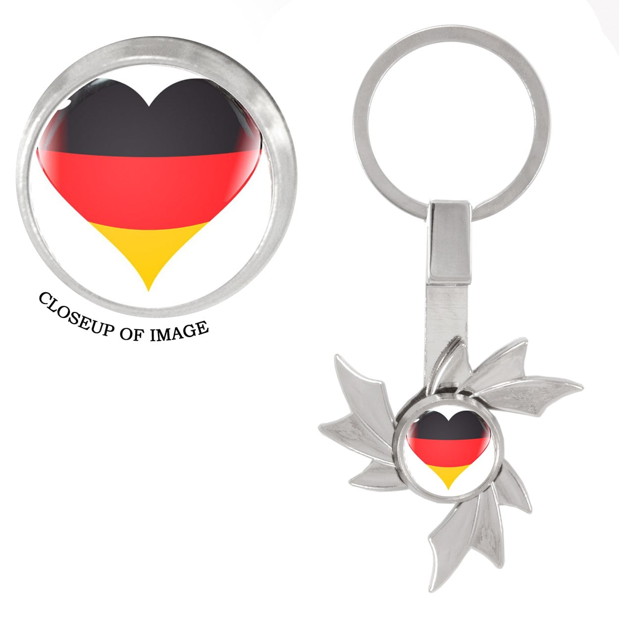 German Heart Flag Illustration Spinner -