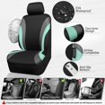 thumbnail image 3 of CAR PASS EVA Waterproof Car Seat Covers Full Set, Mint Seat Covers for Cars,Compatible,Universal Fit Sedans,Vans,SUVs,Trucks (Black and Mint), 3 of 15