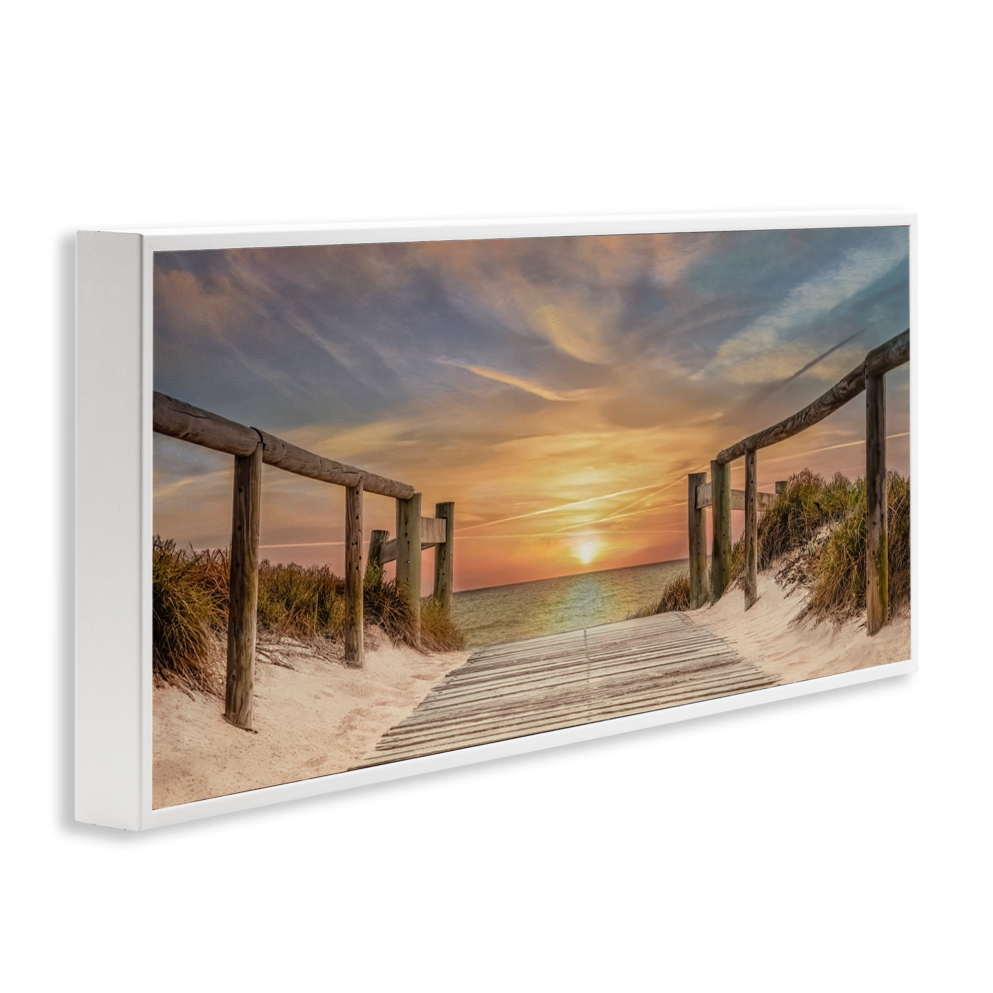 Stupell Industries Pathway To Sunset White Framed Giclee Art, design by Mike Caliascibetta