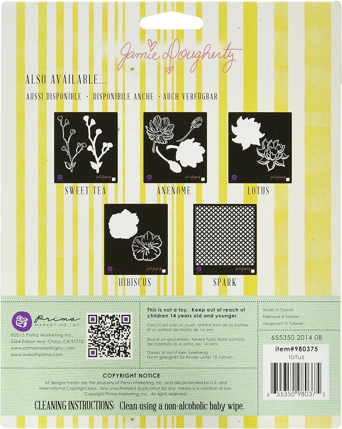 PRIMA MARKETING INC Jamie Dougherty Bloom Stencil, 6x6 UPC 655350980375