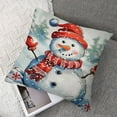 thumbnail image 7 of PHYHOO Snowman Snowflake Christmas Throw Pillow Covers Christmas Xmas Winter Holiday Cushion Case Decoration for Sofa Couch Set of 2 12x12in, 7 of 7