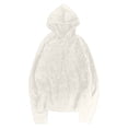 thumbnail image 4 of Yuhangmm Women Sweatshirt Knit Hoodie for Soft Fit Long Sleeve Sweatshirt with Stud Details for Autumn Winter Wear with Unique Stud Detail Beige XL, 4 of 4