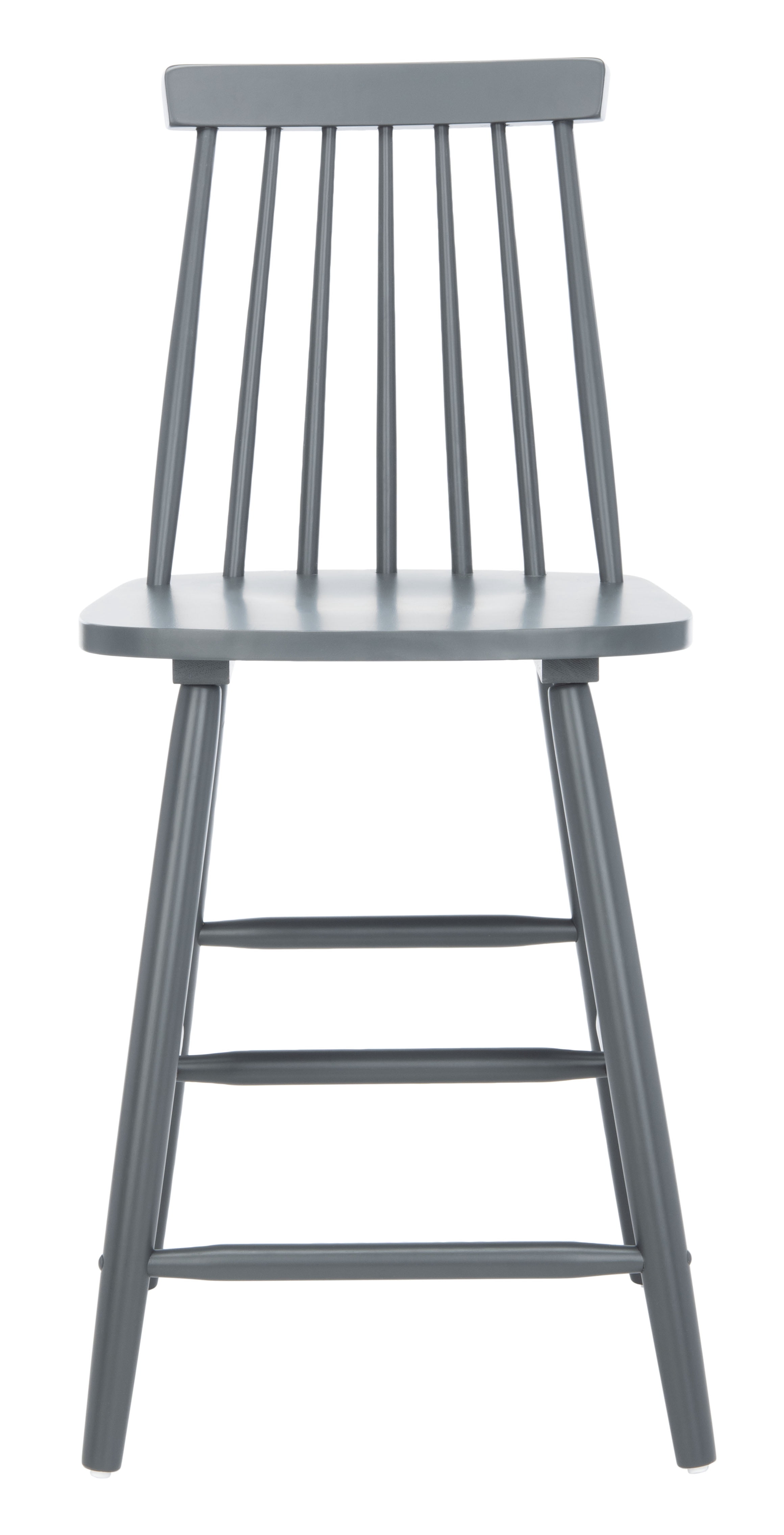 SAFAVIEH Beaufort Solid Spindle Back Counter Stool with Footrest, Grey