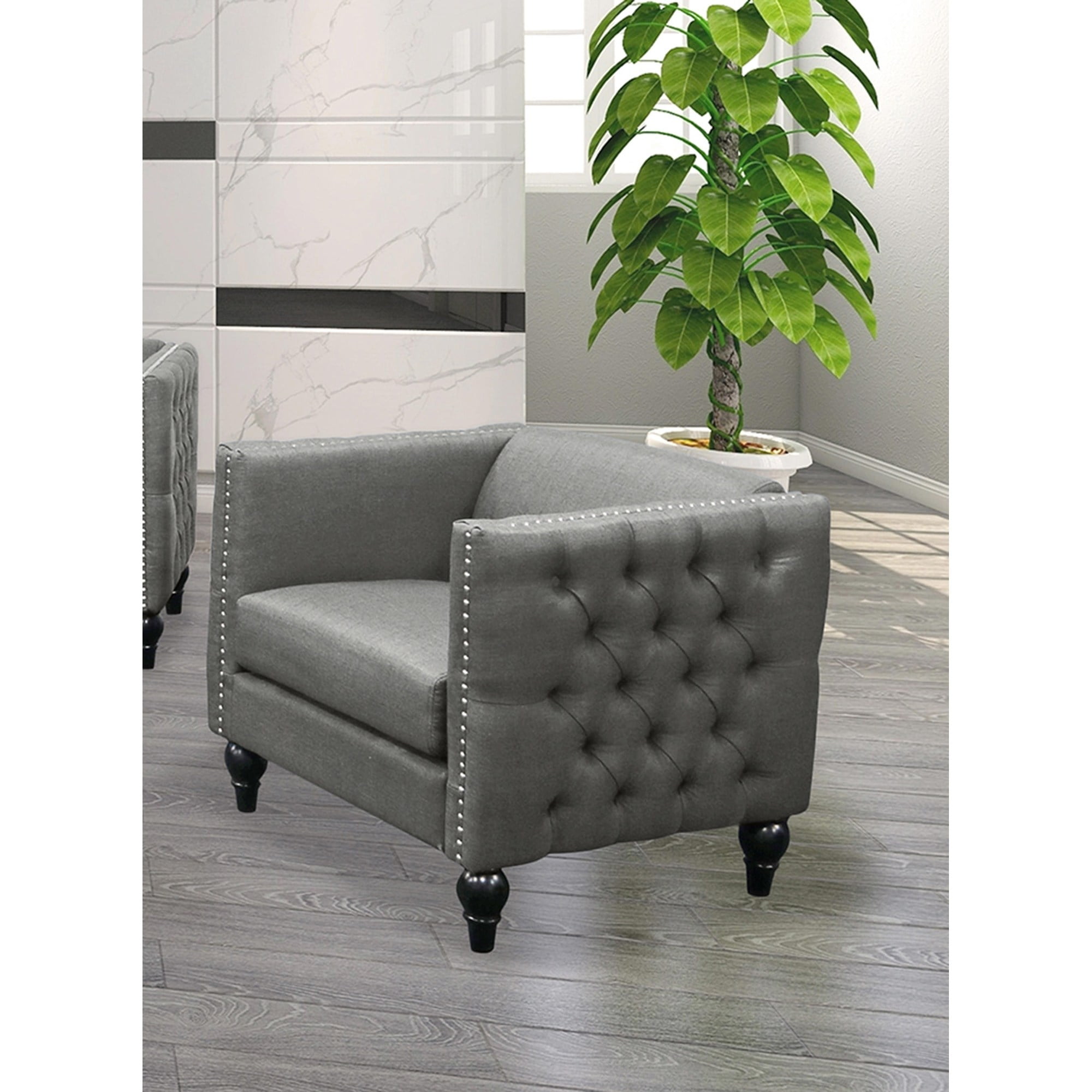 Best Master Furniture Tufted Living Room Arm Chair - Walmart.com