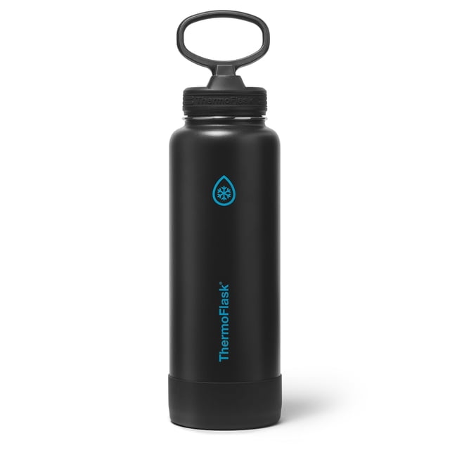Thermoflask Botella De Agua De Acero Inoxidable Con Aislamiento Al Vacío De Doble Pared De 40 Oz Con Tapa De Paja Electric Eclipse