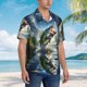 thumbnail image 3 of Balery Largemouth Bass Jumping Out of The Water Camisas hawaianas de manga corta para hombre, camisas playeras de corte holgado, camisas de vacaciones con botones,XX-Large, 3 of 7