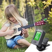 Visland Guitar Tuner Clip-On Tuner Digital Electronic Tuner Acoustic with LCD Display for Guitar, Bass, Violin, Ukulele