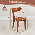 thumbnail image 3 of Gymax Solid Wood Dining Chair Set of 2 w/ Curved Backrest & Rubber Wood Frame, 3 of 9