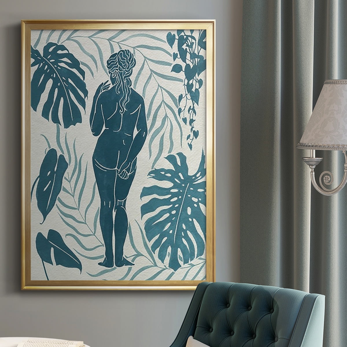 Moon Gazer III Premium Framed Print, in Gold, Black, or Silver - Ready to Hang