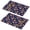 Pioneer Flower Floral-3, variant on Placemat, Pioneer Flower Floral Print Pattern Place Mats Table Mat Set Of 2, PVC Washable Placemats for Party Kitchen Dining Decoration, 18x12 Inch, Fade Resistant