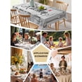 thumbnail image 6 of Grey Retro Art Tablecloth Rectangle Table Cloth 60x84, Waterproof Tablecloth Outdoor Table Cloth, Spoon Fork Vintage Farmhouse Wooden Washable Table Cover for Kitchen Dinning Party, 6 of 8