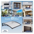 thumbnail image 6 of Awning for Door Entrance,40x80IN Window Awnings for Doors Canopy Polycarbonate Cover Patio Door Awning UV Rain Snow Sunlight Protection Hollow Shee, 6 of 8