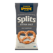 Unique Snacks - Unique Pretzels Extra Salt Pretzel Splits, Delicious Homestyle Baked, Certified OU Kosher and Non-GMO, No Artificial Flavors, 11 Ounce Bags, 66 Ounces Total (6 Count)