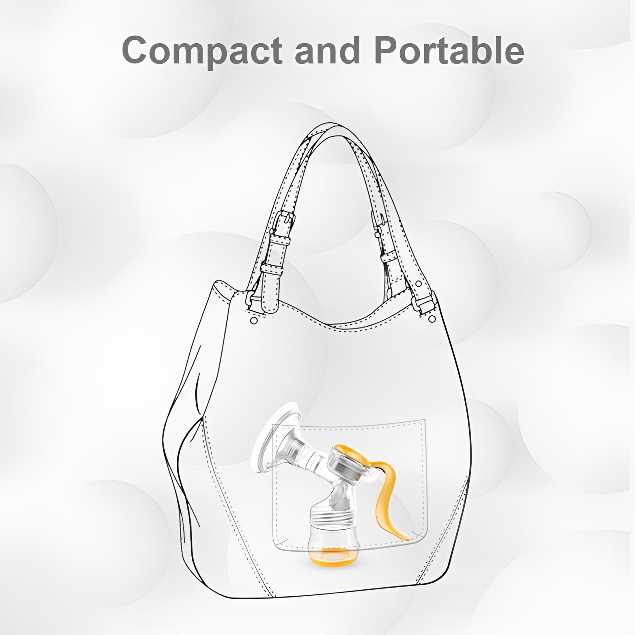 XIRQI 2026 New Manual Breast Pump Single Hand Breast Pump for Breastfeeding with 150Ml Milk Bottle 110° Wide Angle Silicone Breast Shield Portable Breast Pump