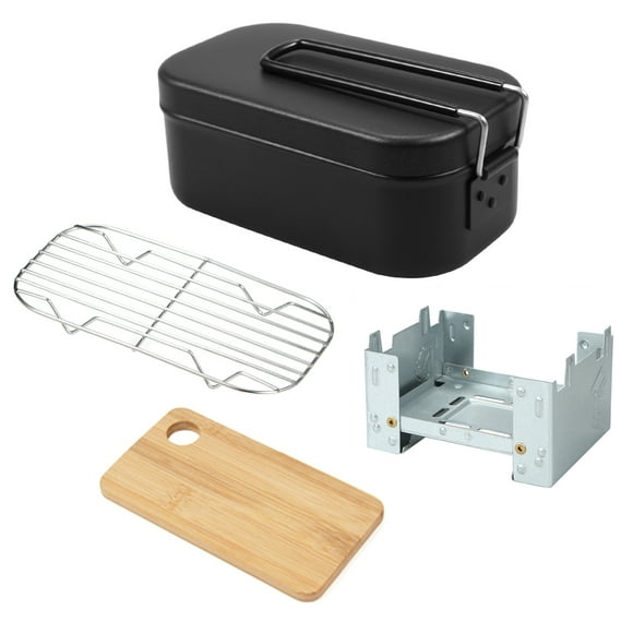 Lunch box,Lunch Box Kit 800ml Lunch Mess Kit 800ml 4pcs Cookware Mess Cookware Mess Kit Box With Stove Qisuo Mewmewcat Leeofty