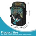 thumbnail image 7 of COEQINE Patterned Crutch Pouch, Walking Cane Bag Mandala Hummingbird Teal Forearm Crutch Storage Pouch, Two Zipper Pouch, Lightweight, Large Capacity, for Elbow Crutches, 7 of 7