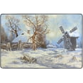 thumbnail image 4 of Dreamtimes Winter Landscape Non-Slip Area Rug 72"x48", Snowy Rustic Soft Non Slip Washable Floor Mats for Indoor Front Porch,Living Room, Bedroom,Kitchen, 4 of 5