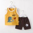 thumbnail image 4 of Birdeem Baby Summer Boy Cute Printed Round Neck Tank Shorts Suit, 4 of 12