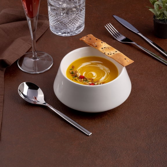 Ariane 6" Slide Warm White Porcelain Bowl - 6/Case