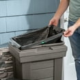 thumbnail image 6 of Step2 Lakewood Dark Cedar Outdoor Patio and Exterior Garbage Can, 6 of 25