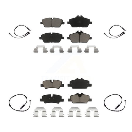CMX KCW-100173 Brake Pad Sets 4-Wheel Set Front & Rear for Mini Cooper 15-16, 20