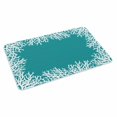 thumbnail image 4 of Aqua Coastal Coral Door Mat Indoor Outdoor,White Ocean Marine Sea Nautical Beach Non Slip Welcome Mat with Rubber Backing,Absorbent Fabric Front Door Mats Entryway Rug for Home Patio Entrance 18"x30", 4 of 9
