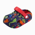 thumbnail image 4 of CAUYDY Kids Toddler Clogs Boys Girls Dinosaur Slip on Slides Sandals Summer Beach Pool Outdoor Water Shoes Shower Slippers Garden Clogs(L101-Dark Blue,13.5), 4 of 5