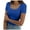 Blue, variant on Women's Summer Short Sleeve T-Shirt Square Neck Ribbed Slim Fit Casual Tee Comfortable Breathable Stretchy Fashion Top