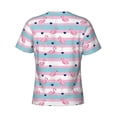 thumbnail image 6 of Vsdgher Flamingo1 Print Men's Dry Fit Mesh Athletic Shirts Moisture Wicking Tennis T-Shirt Tops, 6 of 9